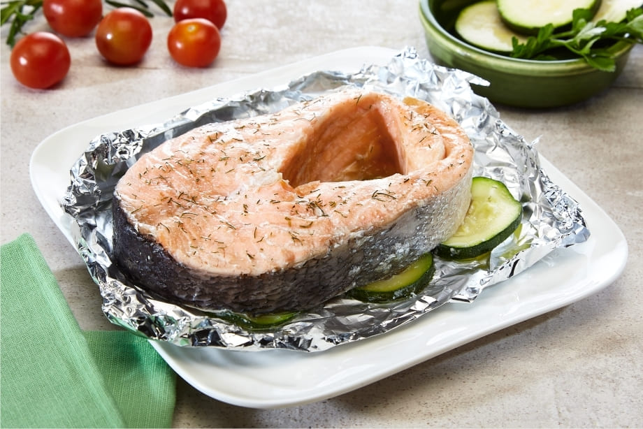 Salmão em papelote